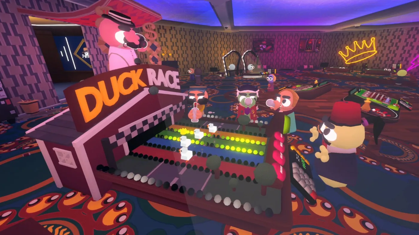 Official Gamble With Your Friends screenshot showing the Duck Race table and players